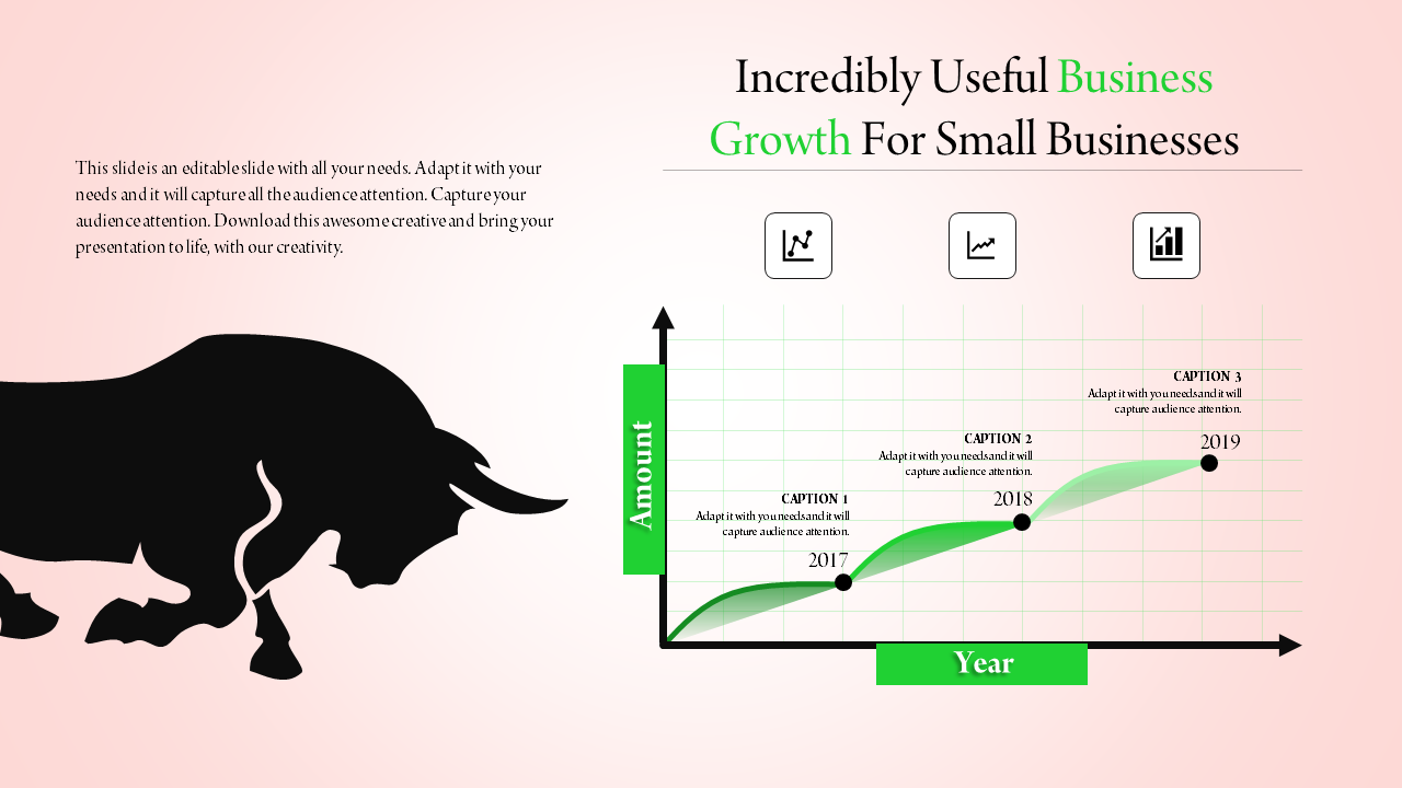 Free - Attractive Business Growth PPT Templates-Chart Model